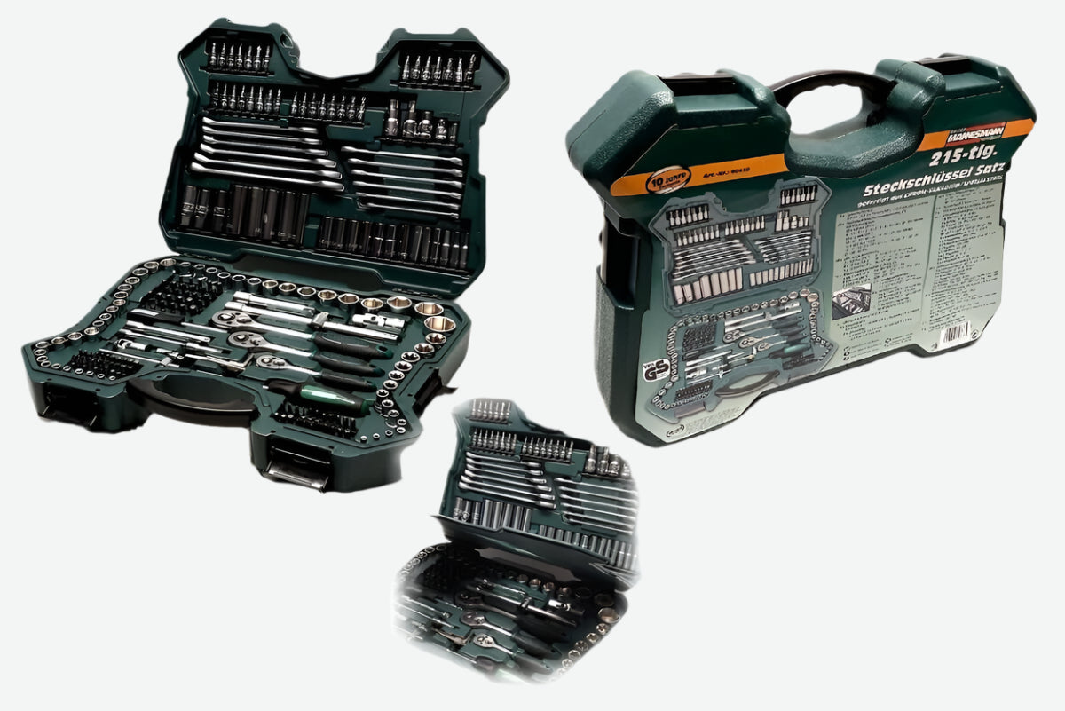 Brüder Mannesmann 215-osaline mutrivõtmete komplekt