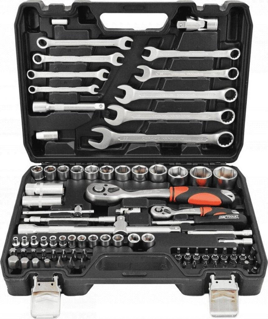 Tööriistakomplekt 1/2″/1/4″ 82 osa, Awtools
