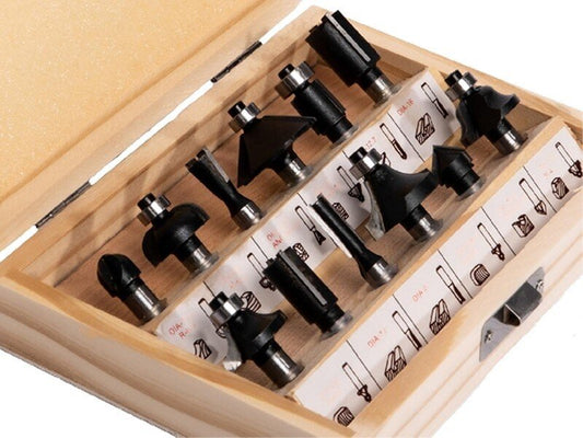 Wood router set, 12 pcs.