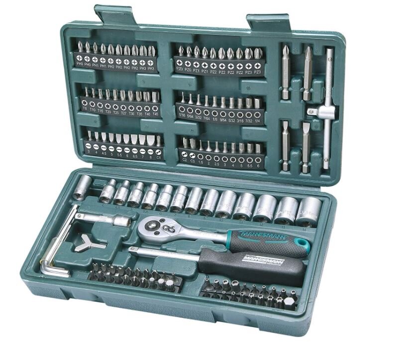 Brüder Mannesmann 215-osaline + 130-osaline mutrivõtmete komplekt M98430